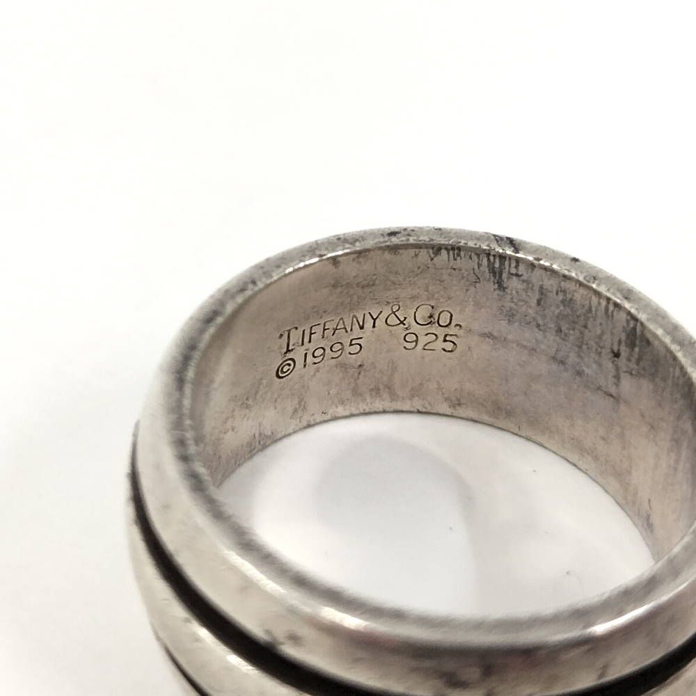 Tiffany & Co Grooved Double Line Ring Silver — view 5