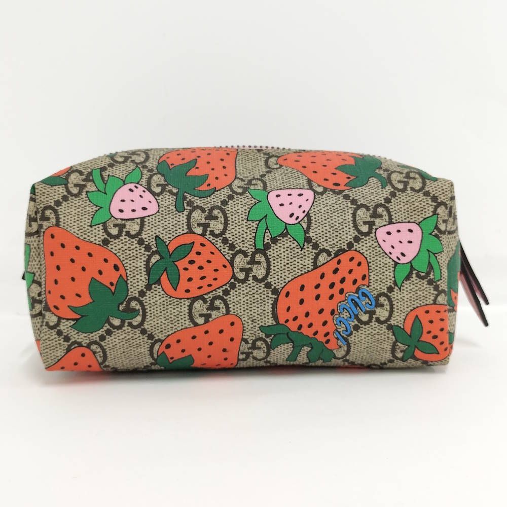 Gucci Strawberry GG Supreme Pouch — view 2
