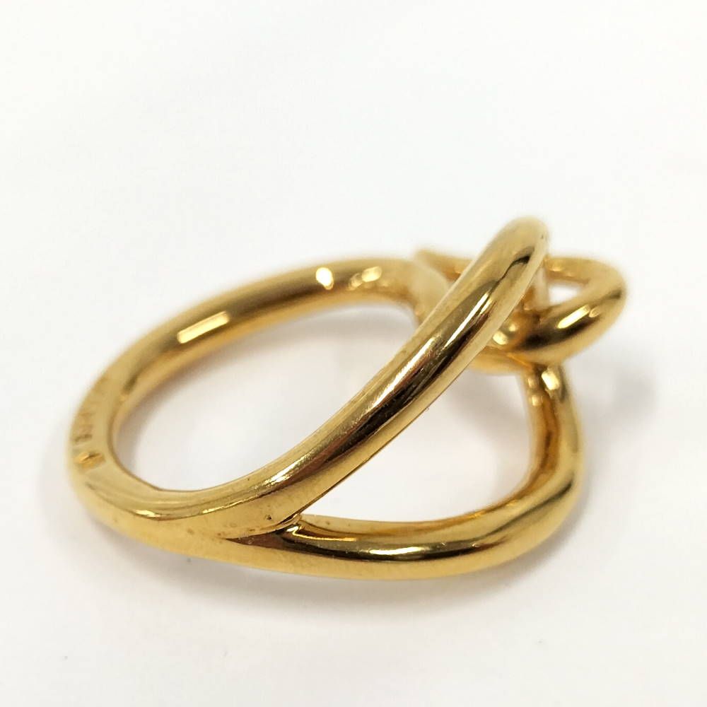 Hermes Jumbo Scarf Ring Plated Gold — view 5