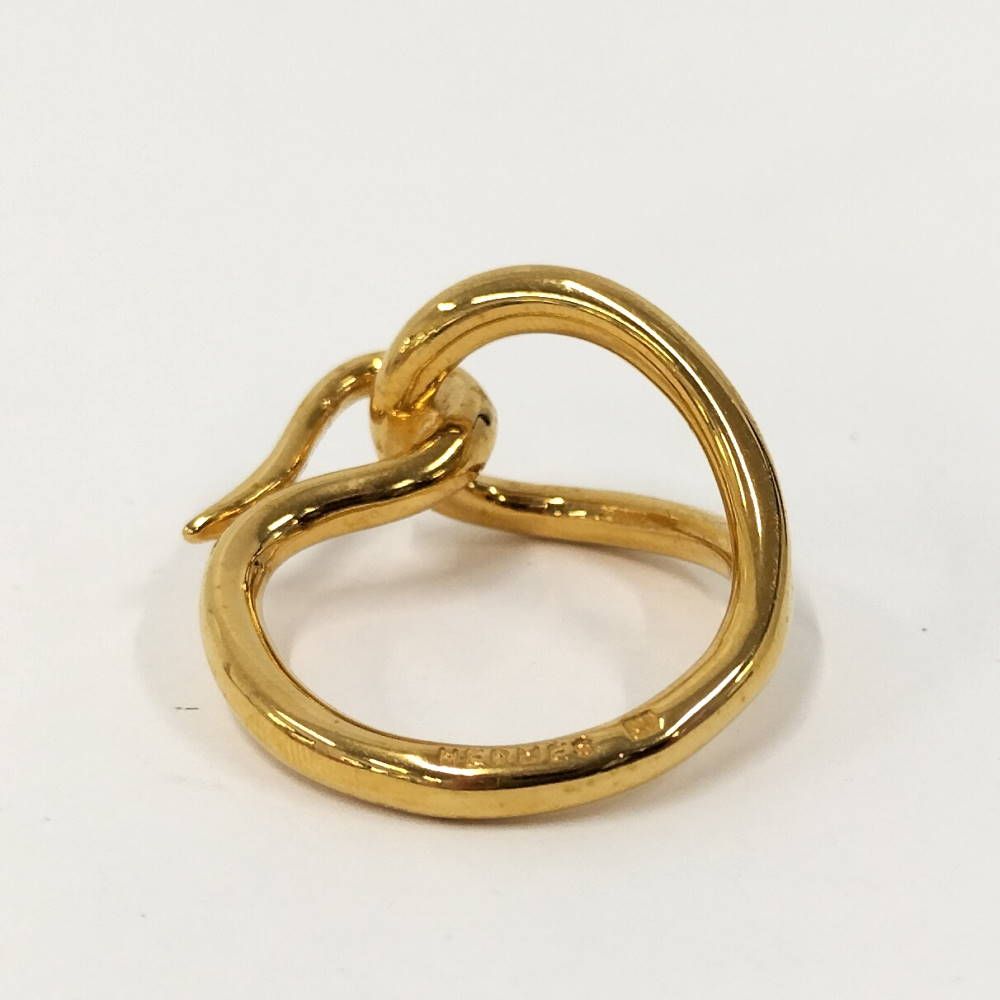 Hermes Jumbo Scarf Ring Plated Gold — view 3