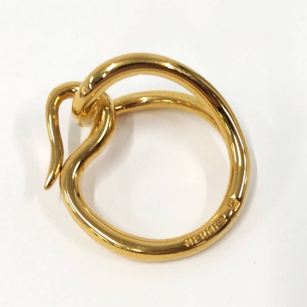 Hermes Jumbo Scarf Ring Plated Gold — view 2