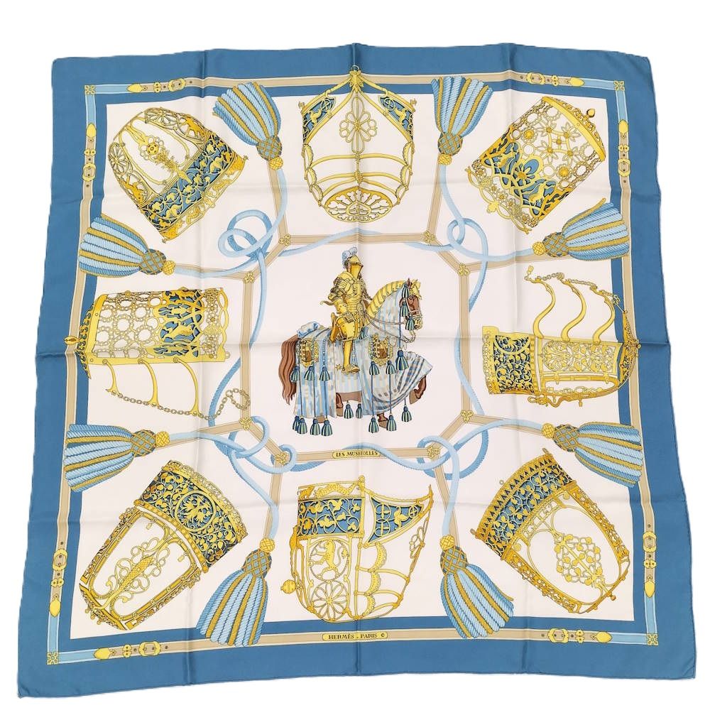 Hermes Carre 90 les Muserolles Scarf