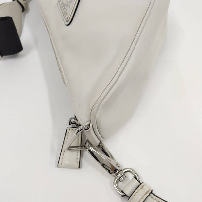 Prada Triangle Shoulder Bag Nylon Ivory — view 4
