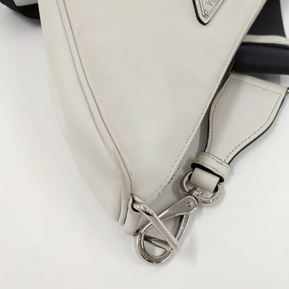 Prada Triangle Shoulder Bag Nylon Ivory — view 6