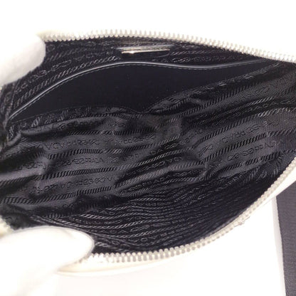 Prada Triangle Shoulder Bag Nylon Ivory — view 8
