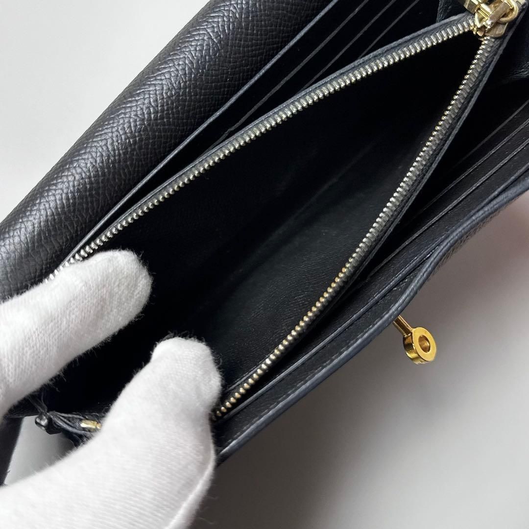 Hermes Kelly Wallet Black Gold — view 5