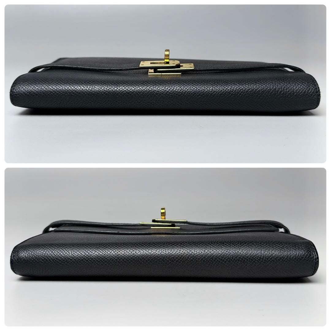 Hermes Kelly Wallet Black Gold — view 7