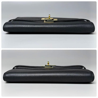 Hermes Kelly Wallet Black Gold — view 7