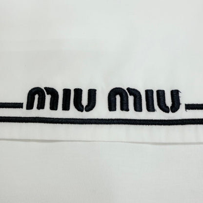 Miu Miu 11 EC Logo Embroidery Sailor Color Top with White Garment M — view 5