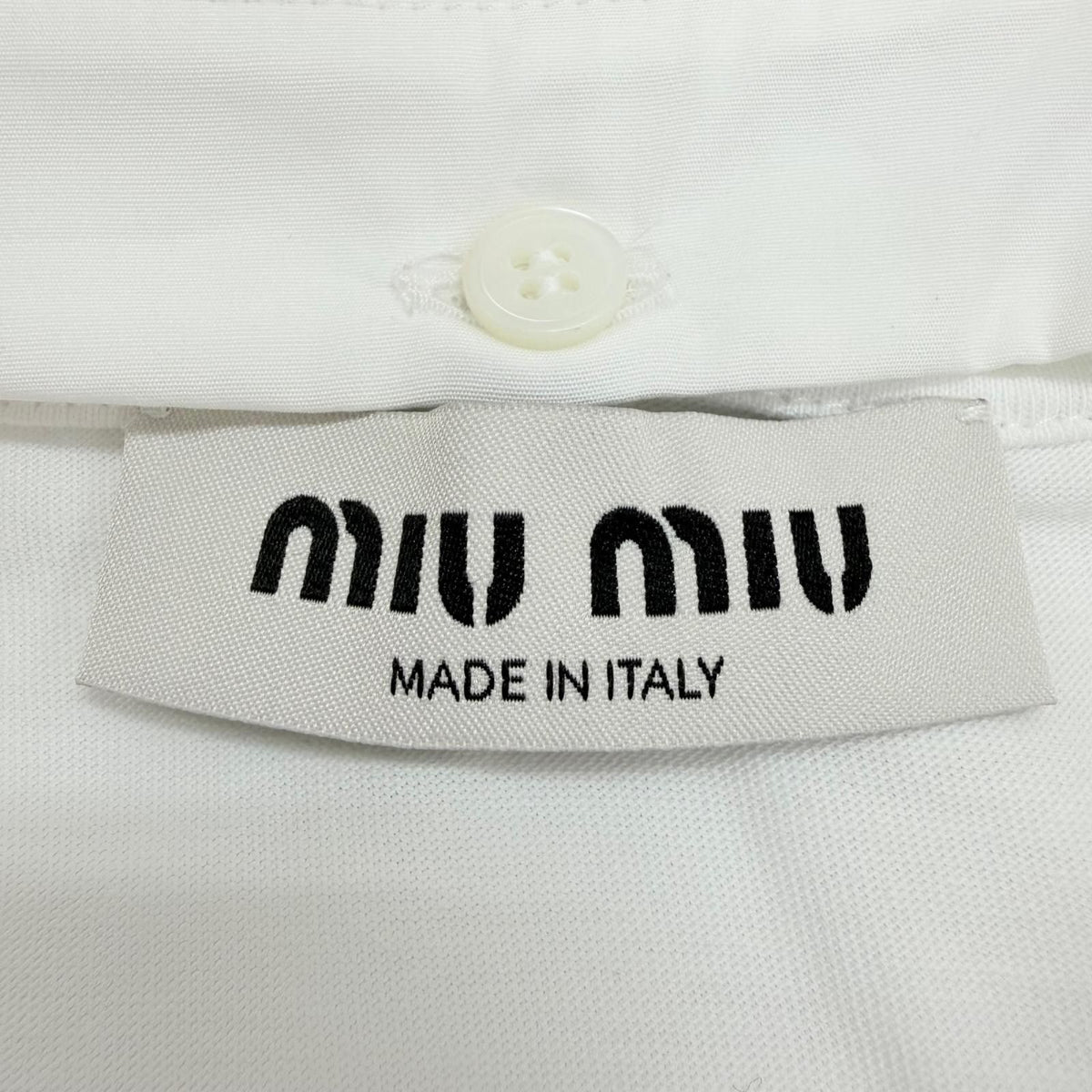 Miu Miu 11 EC Logo Embroidery Sailor Color Top with White Garment M — view 6