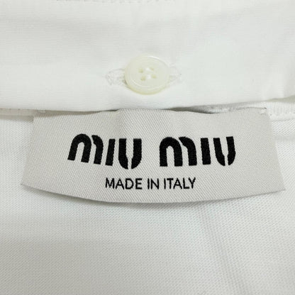 Miu Miu 11 EC Logo Embroidery Sailor Color Top with White Garment M — view 6