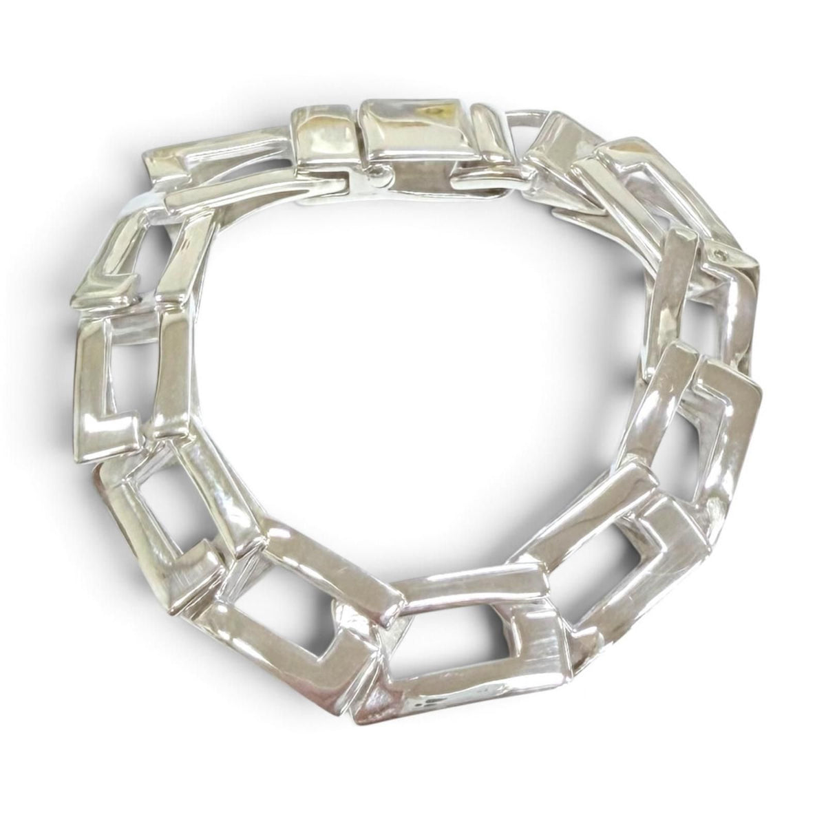 Gucci Vintage 925 Square G Bangle Bracelet Silver — view 2