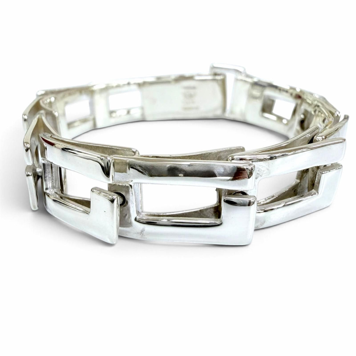 Gucci Vintage 925 Square G Bangle Bracelet Silver