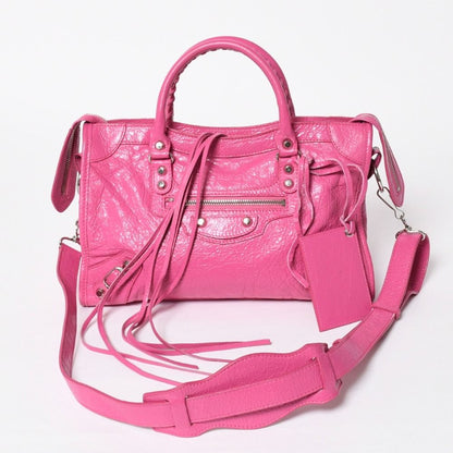 Balenciaga Classic City Small Handbag Leather Pink Gold