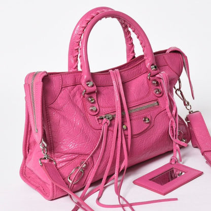 Balenciaga Classic City Small Handbag Leather Pink Gold — view 3