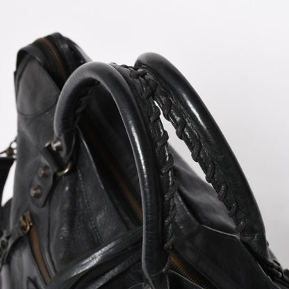 Balenciaga the City 2-Way Shoulder Bag Black Silver — view 5