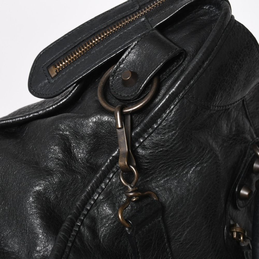 Balenciaga the City 2-Way Shoulder Bag Black Silver — view 8