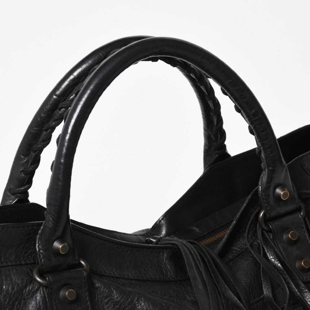 Balenciaga the City 2-Way Shoulder Bag Black Silver — view 7