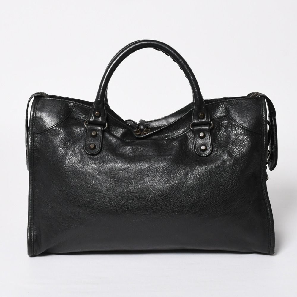 Balenciaga the City 2-Way Shoulder Bag Black Silver — view 2