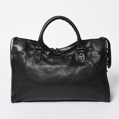 Balenciaga the City 2-Way Shoulder Bag Black Silver — view 2