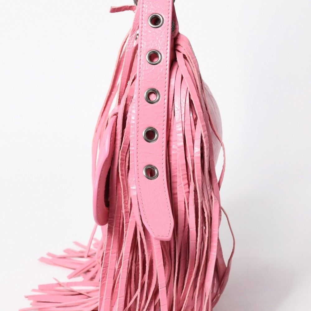 Balenciaga le Cargole Le Cagole Shoulder Bag Fringe Pink Silver — view 4