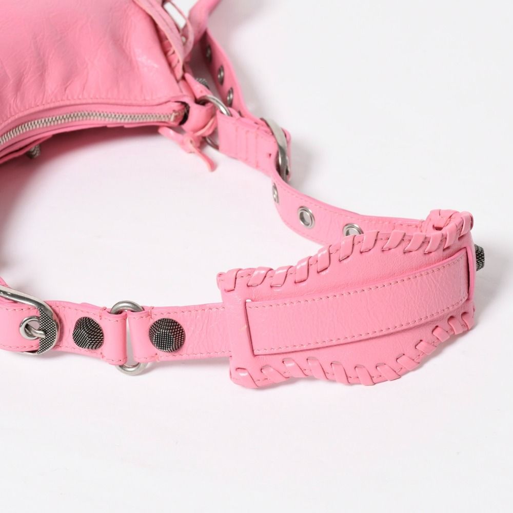 Balenciaga le Cargole Le Cagole Shoulder Bag Fringe Pink Silver — view 7