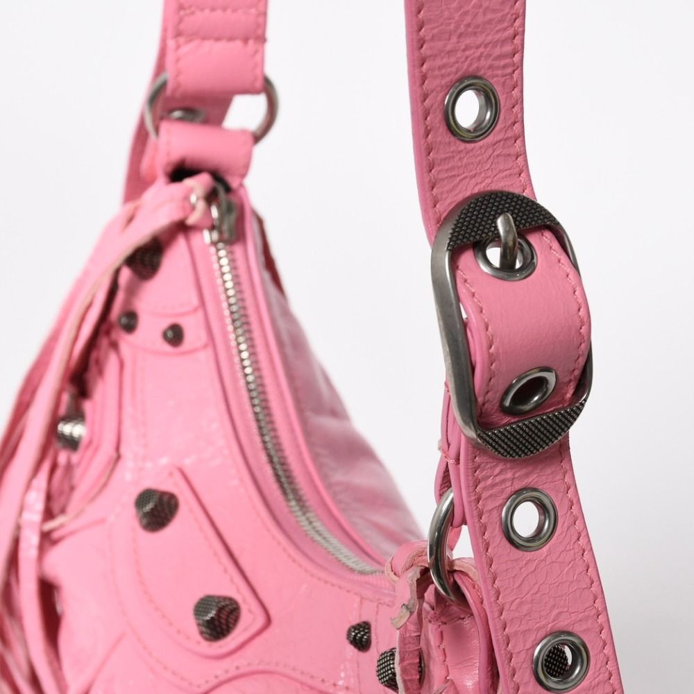 Balenciaga le Cargole Le Cagole Shoulder Bag Fringe Pink Silver — view 5