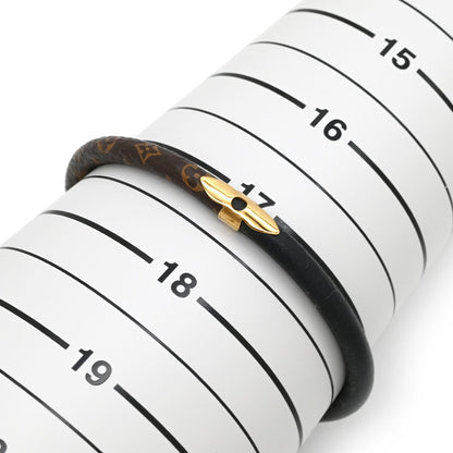 Louis Vuitton Bracelet Confidential 18k Yellow Gold Black Code Monogram 17 — view 7
