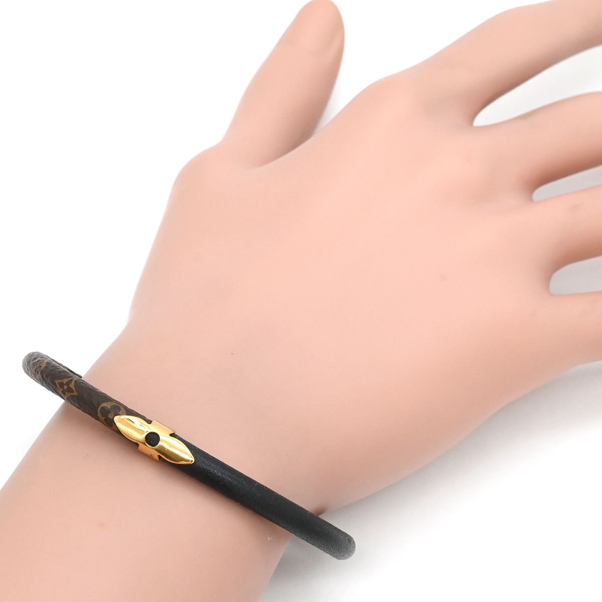 Louis Vuitton Bracelet Confidential 18k Yellow Gold Black Code Monogram 17 — view 8