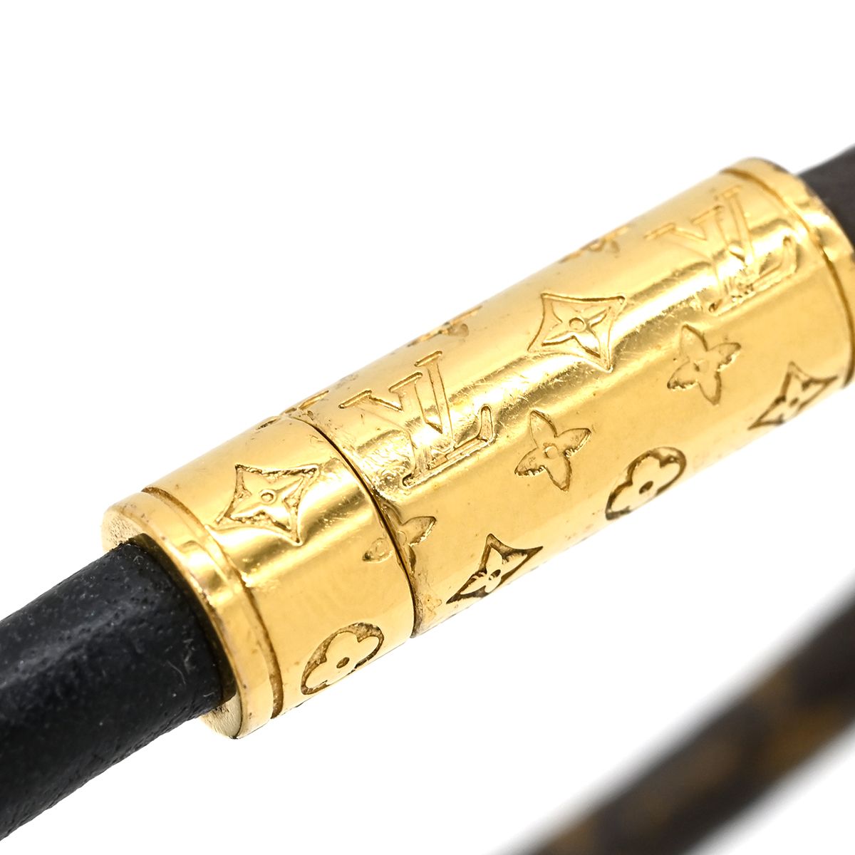 Louis Vuitton Bracelet Confidential 18k Yellow Gold Black Code Monogram 17 — view 3