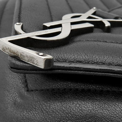 Saint Laurent 2-Way Bag Classic Monogram Leather Black Silver YSL Cassandra — view 6