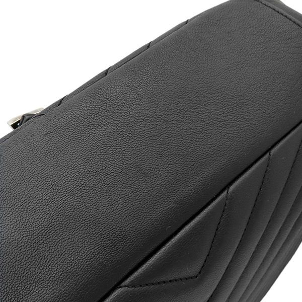 Saint Laurent 2-Way Bag Classic Monogram Leather Black Silver YSL Cassandra — view 8