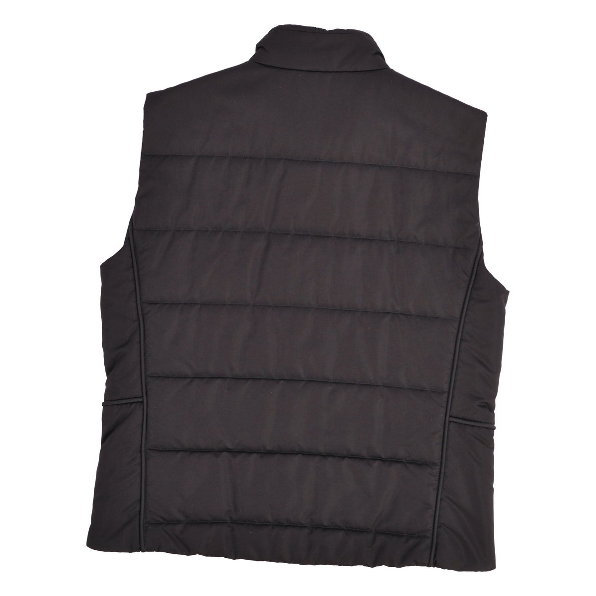 Hermes Vest Gilet Puffer Zip Up Sellier Buttons Polyester Black L — view 4