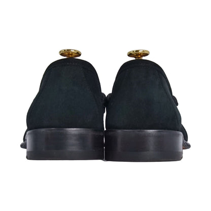 Gucci Loafers Moccasins Business Shoes Horsebit Eee Suede Black 9.5 — view 5