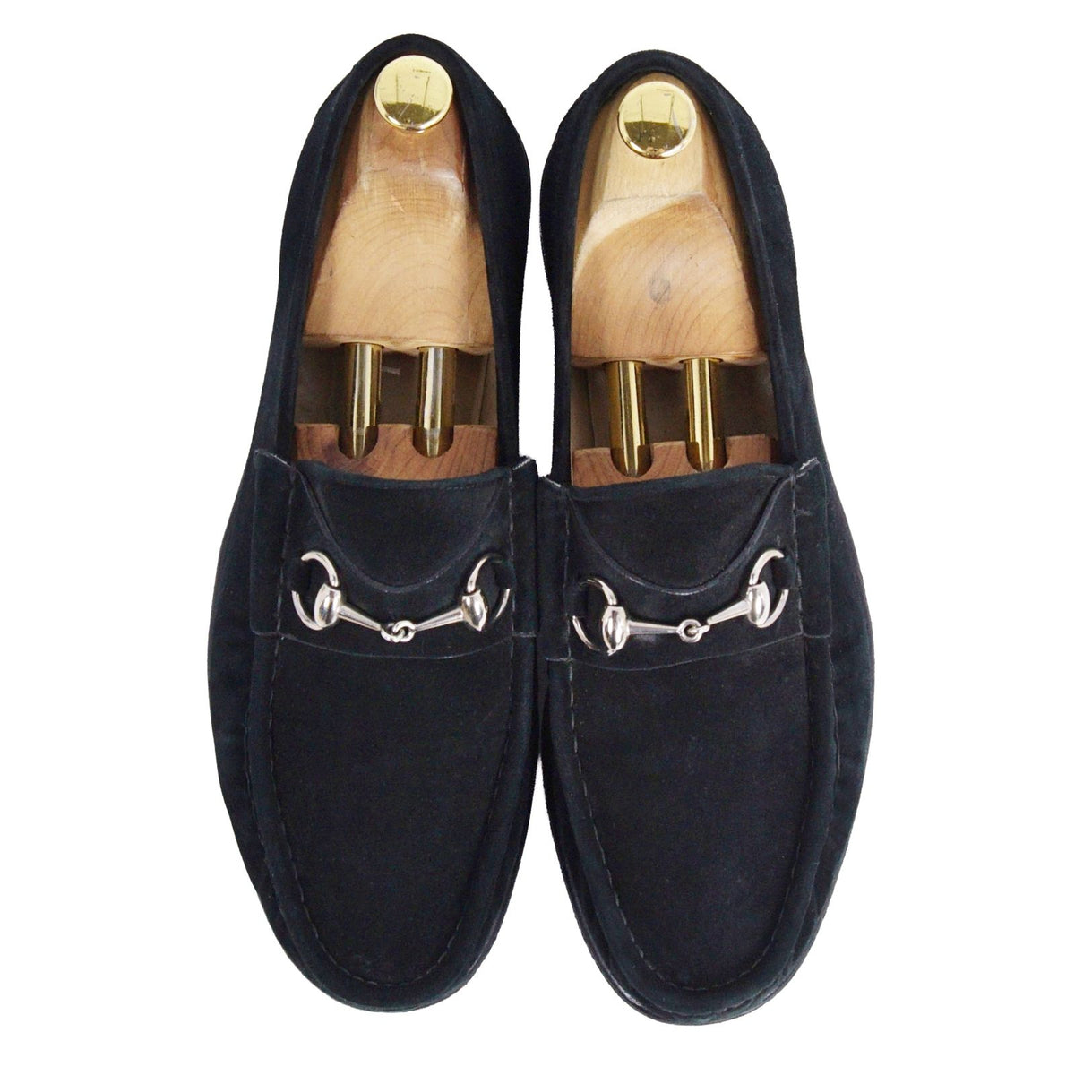 Gucci Loafers Moccasins Business Shoes Horsebit Eee Suede Black 9.5 — view 4