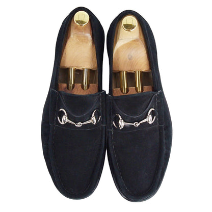 Gucci Loafers Moccasins Business Shoes Horsebit Eee Suede Black 9.5 — view 4