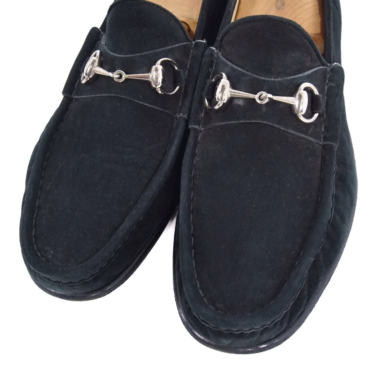 Gucci Loafers Moccasins Business Shoes Horsebit Eee Suede Black 9.5 — view 3