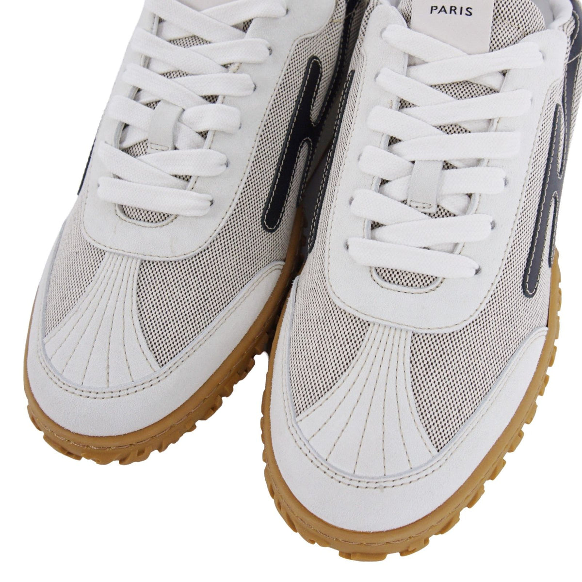 Hermes Sneakers Jet Low Cut H Logo Shoes Suede Canvas White — view 3