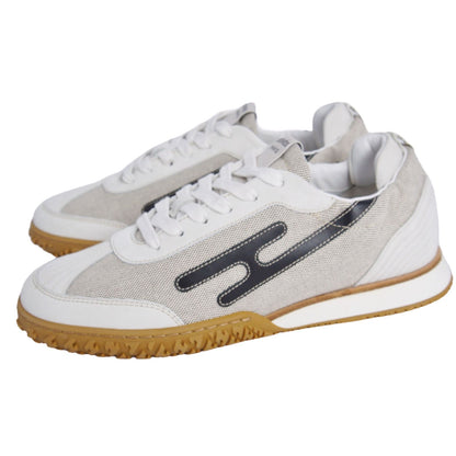 Hermes Sneakers Jet Low Cut H Logo Shoes Suede Canvas White — view 2