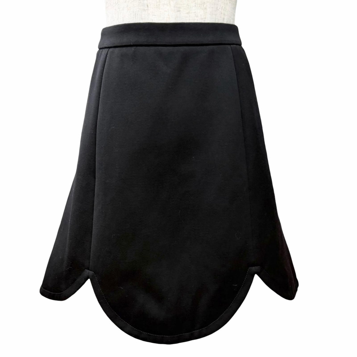 Louis Vuitton Cotton Wool LV Zip Lining Monogram Scalloped Hem Short Flare
