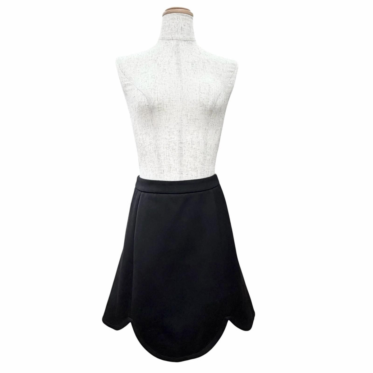 Louis Vuitton Cotton Wool LV Zip Lining Monogram Scalloped Hem Short Flare — view 2