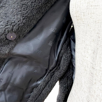 Max Mara Teddy Bear Wool Alpaca Leather Belt Cape Coat Poncho SM — view 5