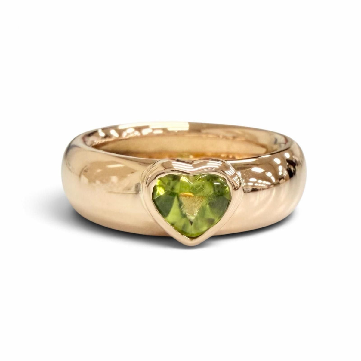 Tiffany & Co Friendship Ring 750 Peridot Yellow Gold Green