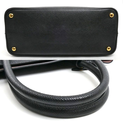 Prada Saffiano Cuir 2-Way Shoulder Bag Black — view 3