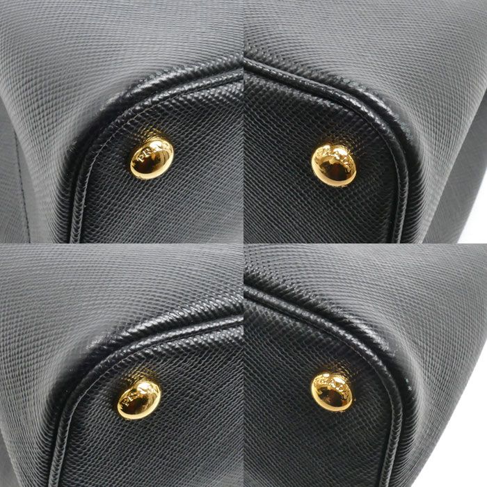 Prada Saffiano Cuir 2-Way Shoulder Bag Black — view 6