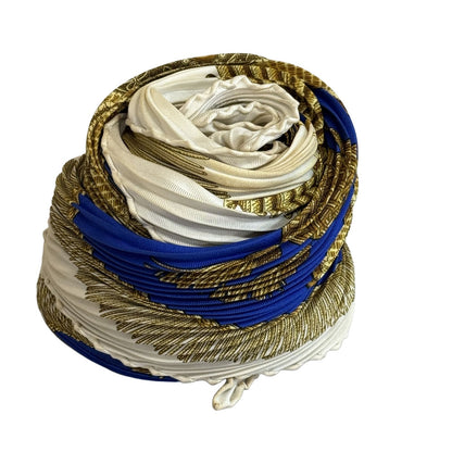 Hermes Saber Decorative Bag Silk Scarf Blue