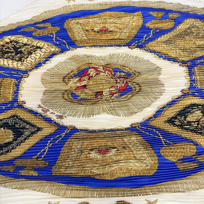 Hermes Saber Decorative Bag Silk Scarf Blue