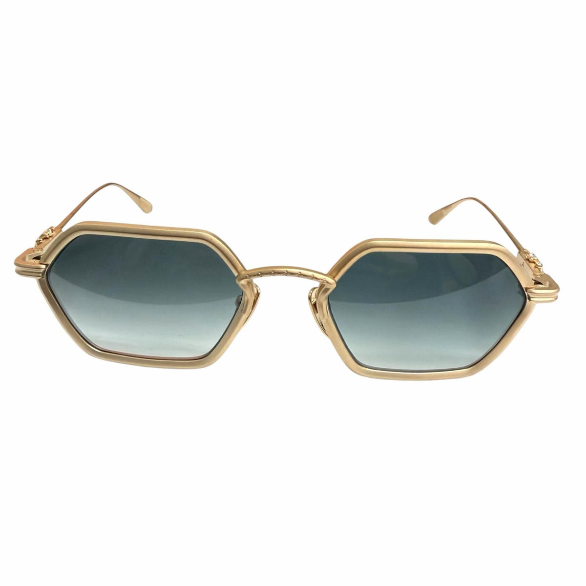 Chrome Hearts Datas Cross Eyewear Sunglasses Gold Blue Gradation Lens — view 3
