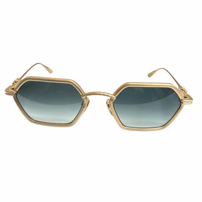 Chrome Hearts Datas Cross Eyewear Sunglasses Gold Blue Gradation Lens — view 3
