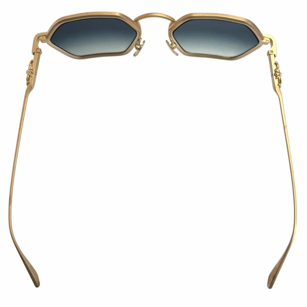 Chrome Hearts Datas Cross Eyewear Sunglasses Gold Blue Gradation Lens — view 8